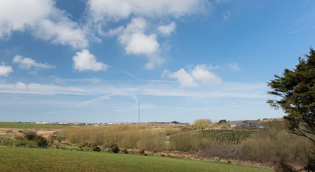 Stunning views accoss the countryside from The Sheep Shed.