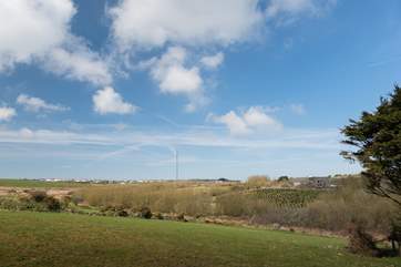 Stunning views accoss the countryside from The Sheep Shed.