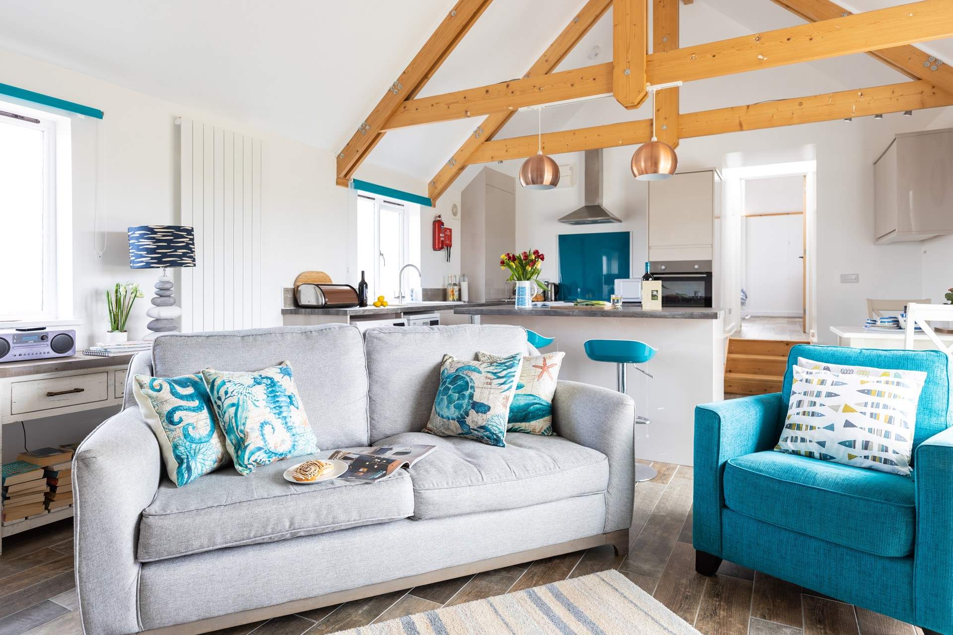 Snuggle up on the sofa after a busy day exploring.