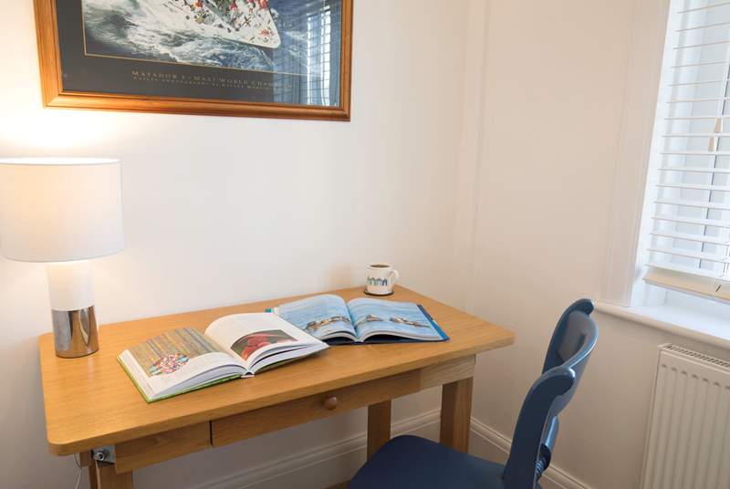 The study is a lovely quiet area to sit, read or to write postcards to friends and family back home.