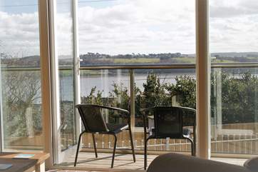The wonderful estuary view that you have from the first and second floors of this brand new build luxury property. Sit out on the balcony with a morning coffee and watch the changing tide.