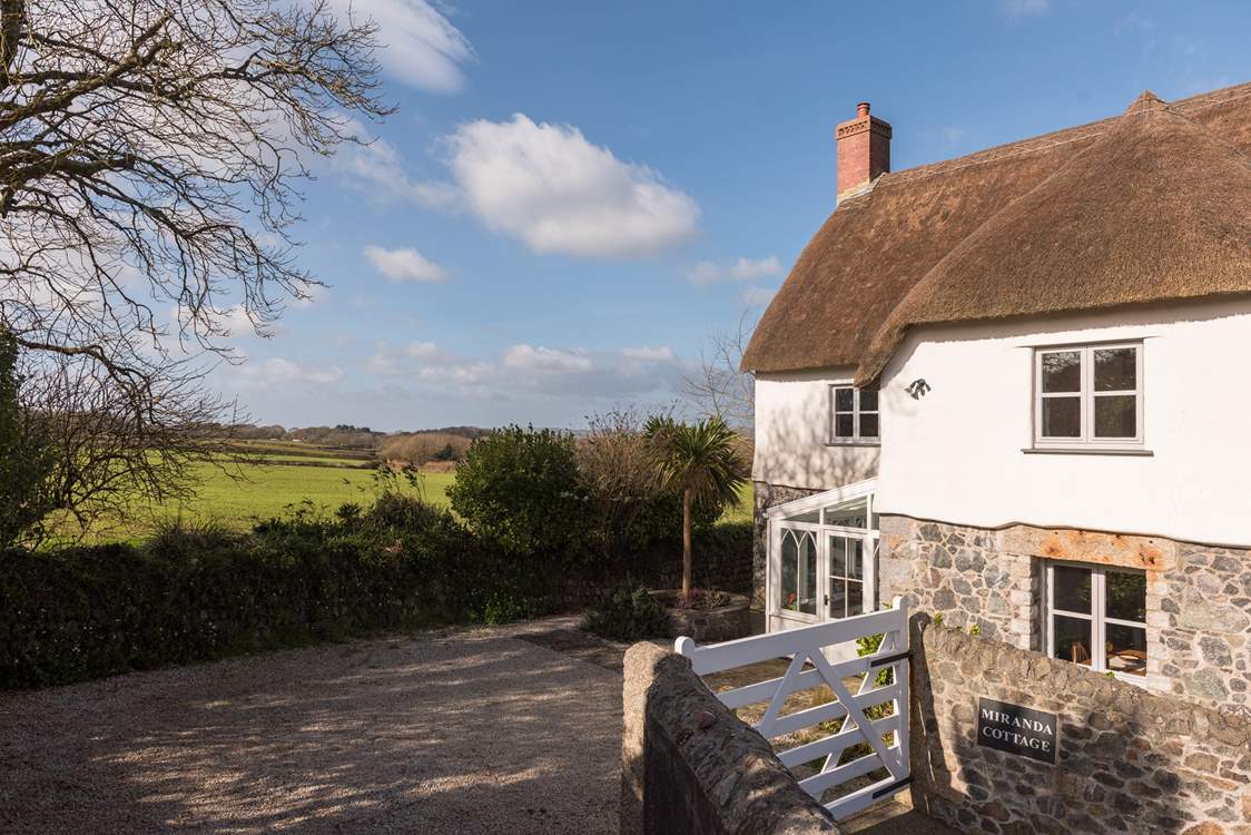 Handy private parking in front of the cottage.