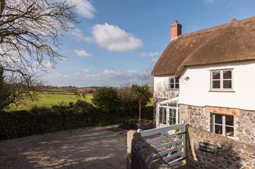 Private parking in front of the cottage.