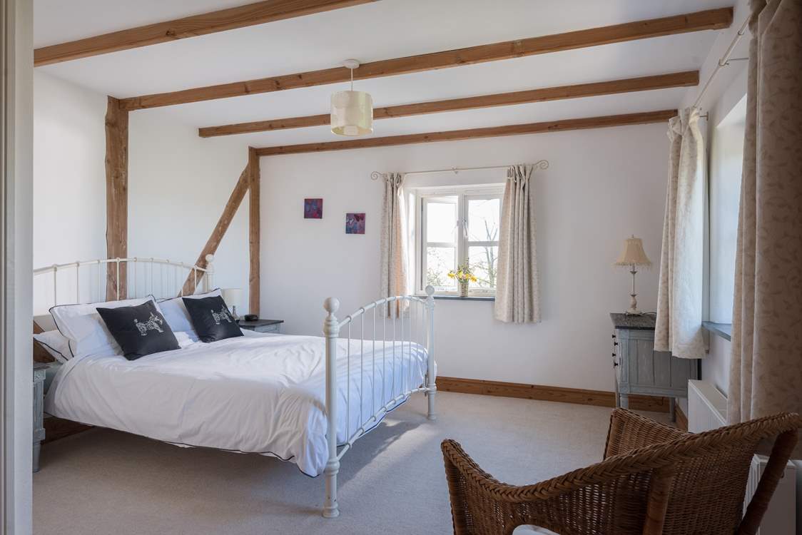 The spacious double bedroom.