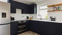 The stylish kitchen.