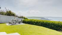 Relax in the sunshine and gaze out to sea.