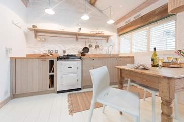 The kitchen and dining area.