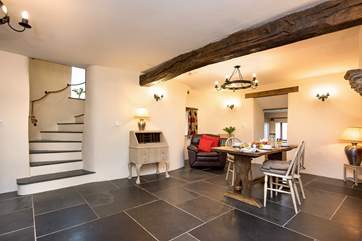 Make a grand entrance down the sweeping staircase.