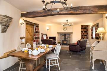 The open plan living-room.