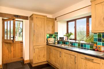 The country-style kitchen - perfect for the setting.