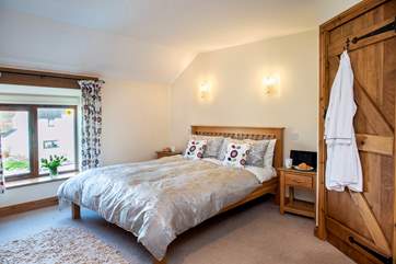 The barn has two delightful bedrooms.