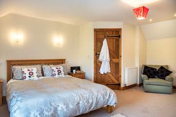 Bedroom 1 has a comfy king-size double bed from which you can enjoy some early morning TV.