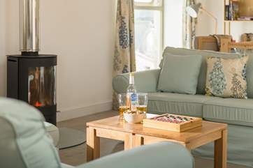 Relax in front of the fire playing games or chatting about the day's adventures.