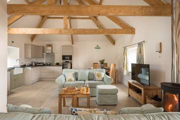 Relaxing, dining and cooking all in one great space.