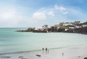 Coverack Bay has a lovely sandy beach at high tide and a windsurfing school.
