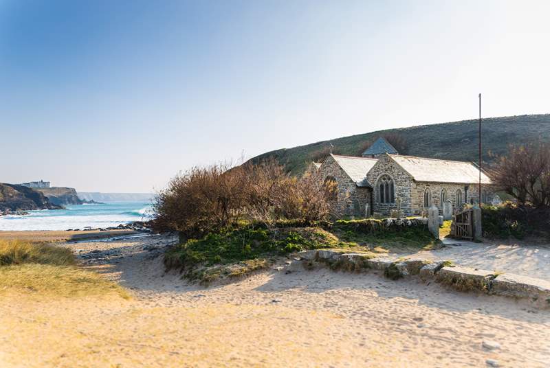 The little church at Church Cove, made famous by the BBC series Poldark, is a few minutes down the road, with National Trust parking nearby.