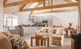 The fabulous open plan living space with exposed beams. - Thumbnail Image