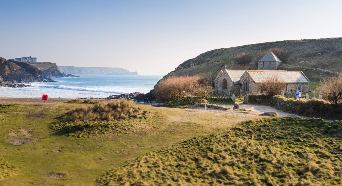 Church Cove is a few minutes down the road, with National Trust parking nearby.