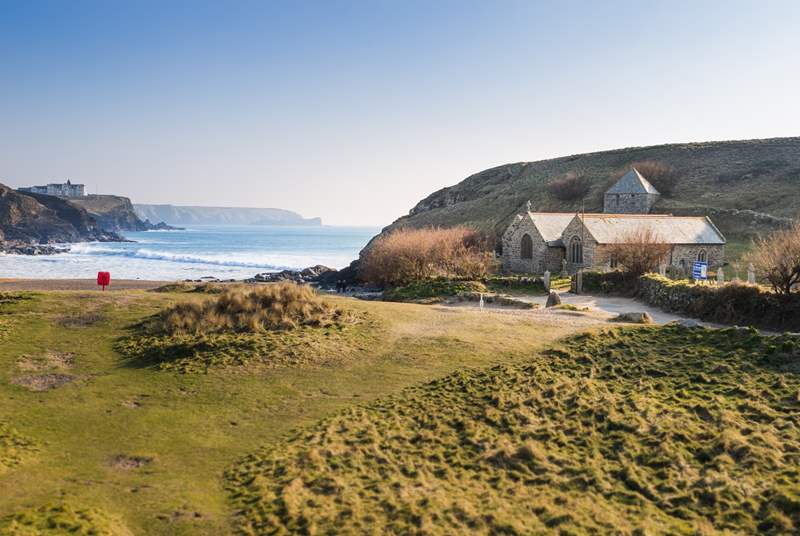 The little church at Church Cove, made famous by the BBC series Poldark, is a few minutes down the road, with National Trust parking neaby.