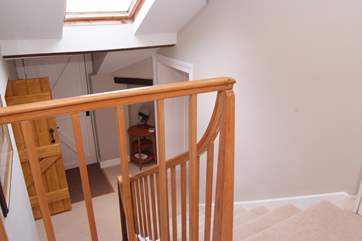 The second flight of stairs takes you up to the two double bedrooms.