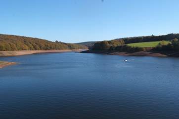 This is Wimbleball Lake, just a very short drive away. Once there, you will find several fabulous walks. There are watersports for the more adventurous - best to book in advance if you want to try sai