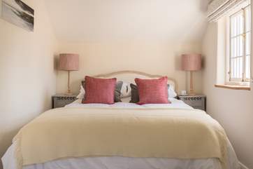 The master bedroom with lovely views.