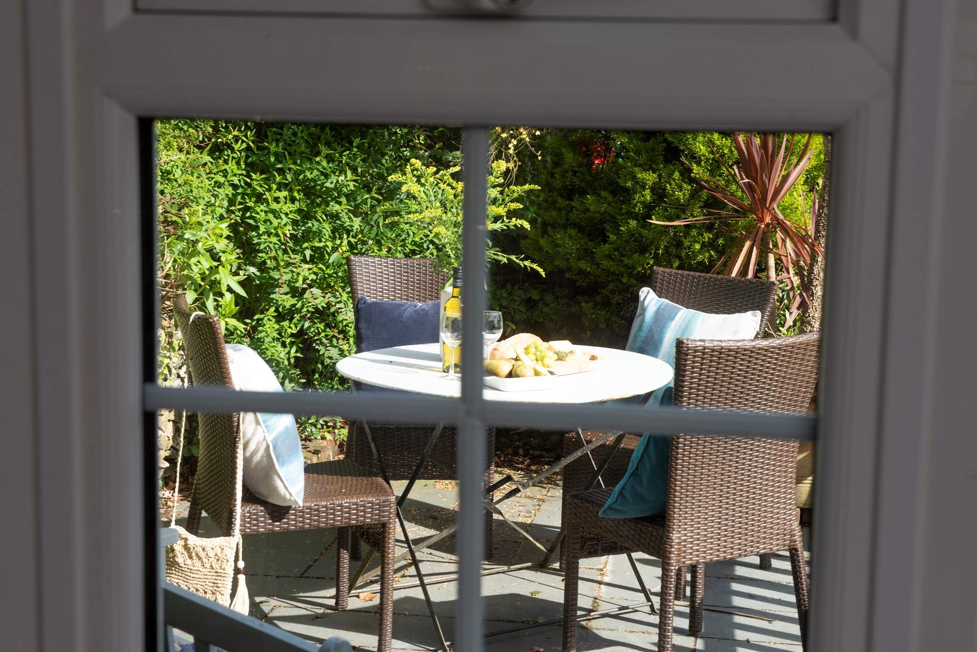 When the sun is out, enjoy meals in the open air.