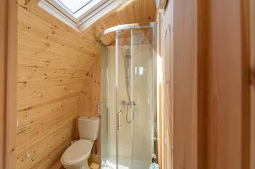 The en suite shower-room is at the rear of the pod.