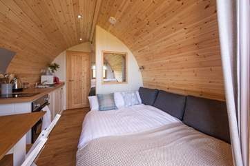 This is the sofa, easily converted to a double bed.