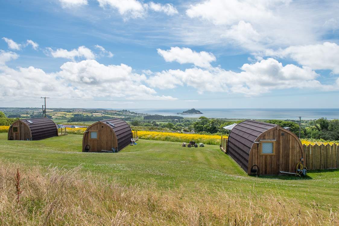 Scenic Bay is on the far left, Coastal Gaze is in the middle and Mount Lookout is on the far right all set in a pretty meadow with plenty of space all around.