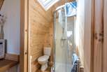 The en suite shower-room is at the rear of the pod.