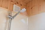 And of course the hot shower, Classic Glamping style!