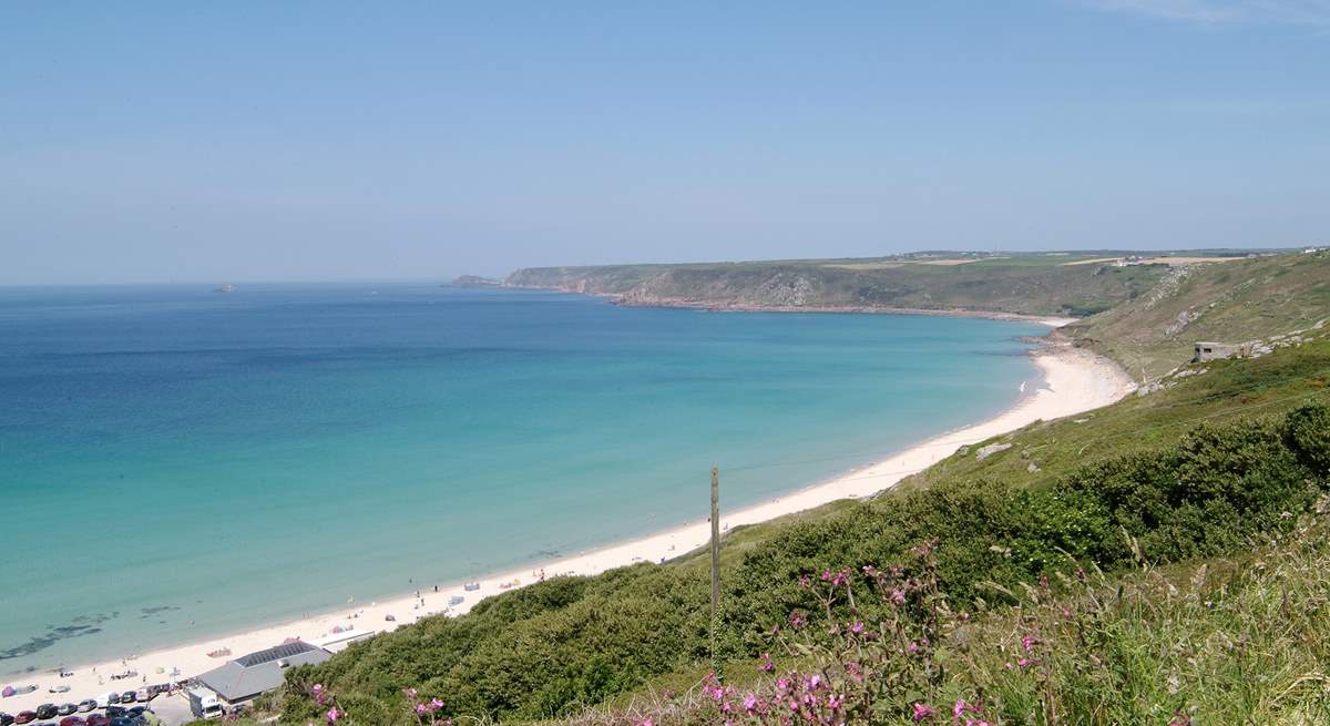 The stunning beach at Sennen is great for bucket and spade days or surfing.