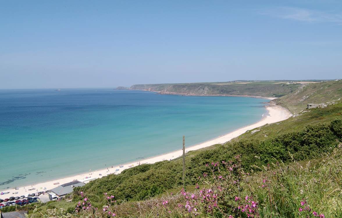 The stunning beach at Sennen is great for bucket and spade days or surfing.