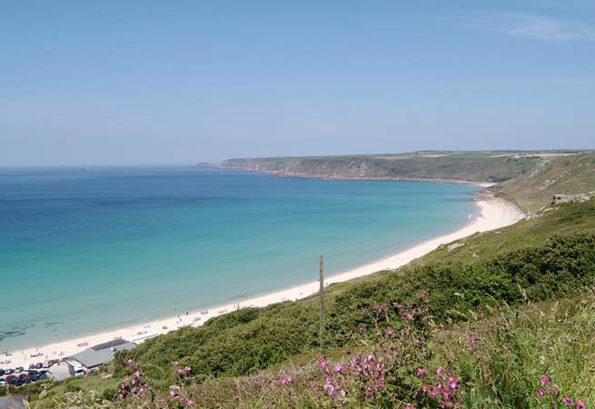 The stunning beach at Sennen is great for bucket and spade days or surfing.