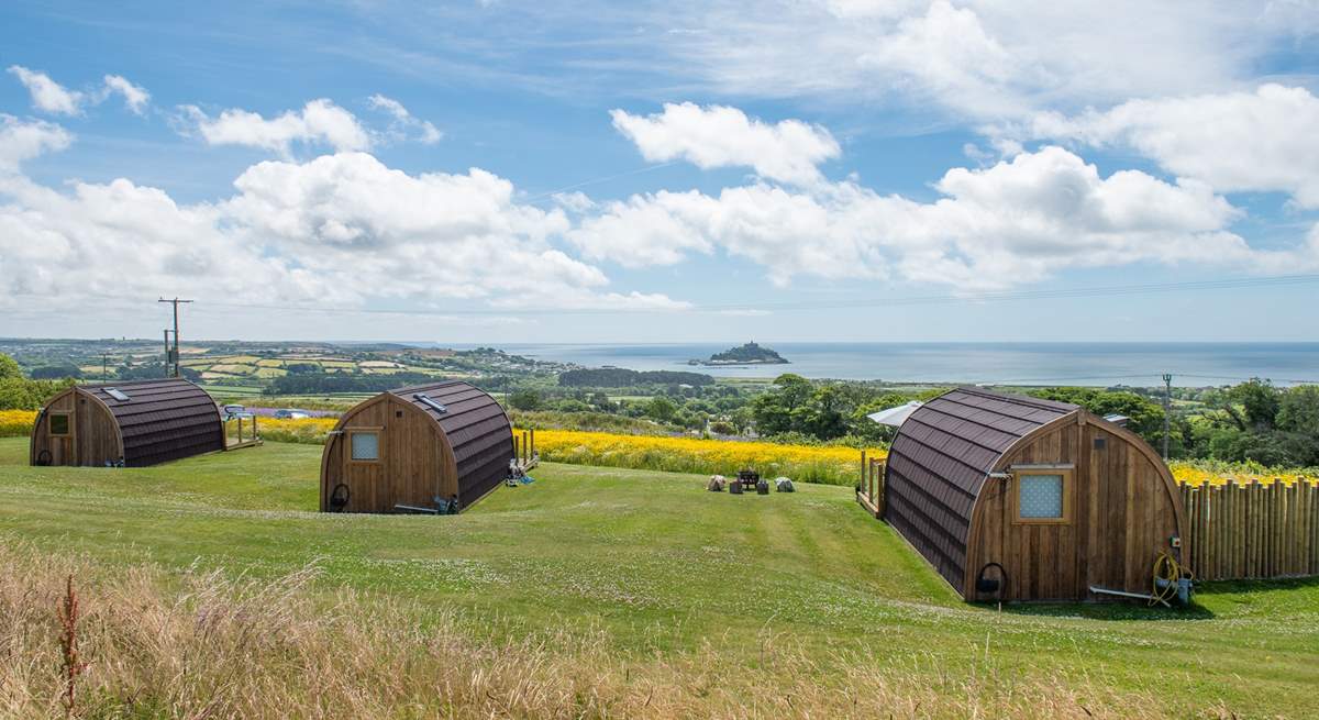 Scenic Bay is on the far left, Coastal Gaze is in the middle and Mount Lookout is on the far right all set in a pretty meadow with plenty of space all around.