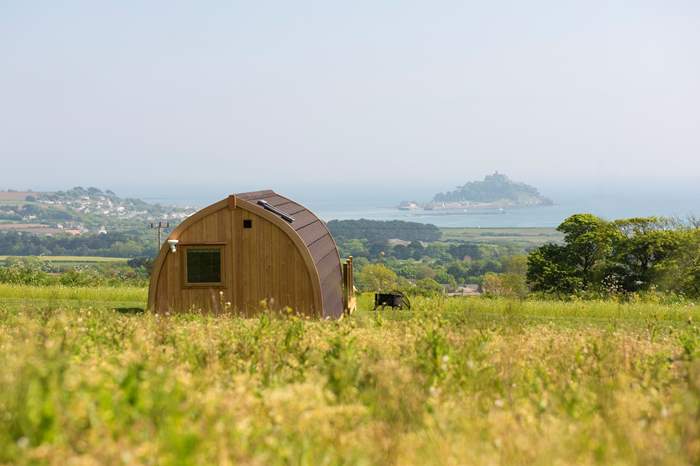 Coastal Gaze is a Dog friendly glamping pod with sea views near Penzance, West Cornwall.