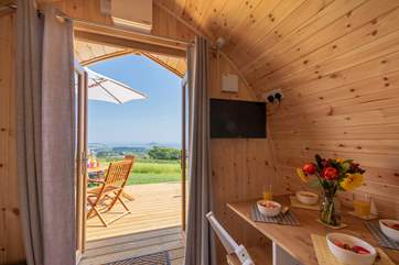 Open the patio doors and enjoy!