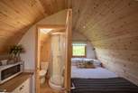 The en suite shower-room is also at the rear of the pod.