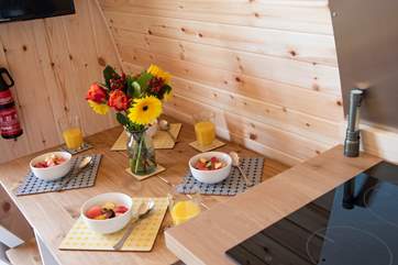Breakfast inside or out - the choice is yours.
