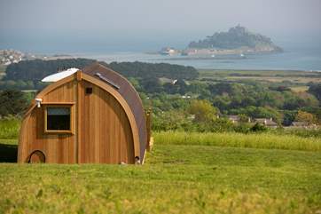 As the name suggests, looking straight out to St Michael's Mount.