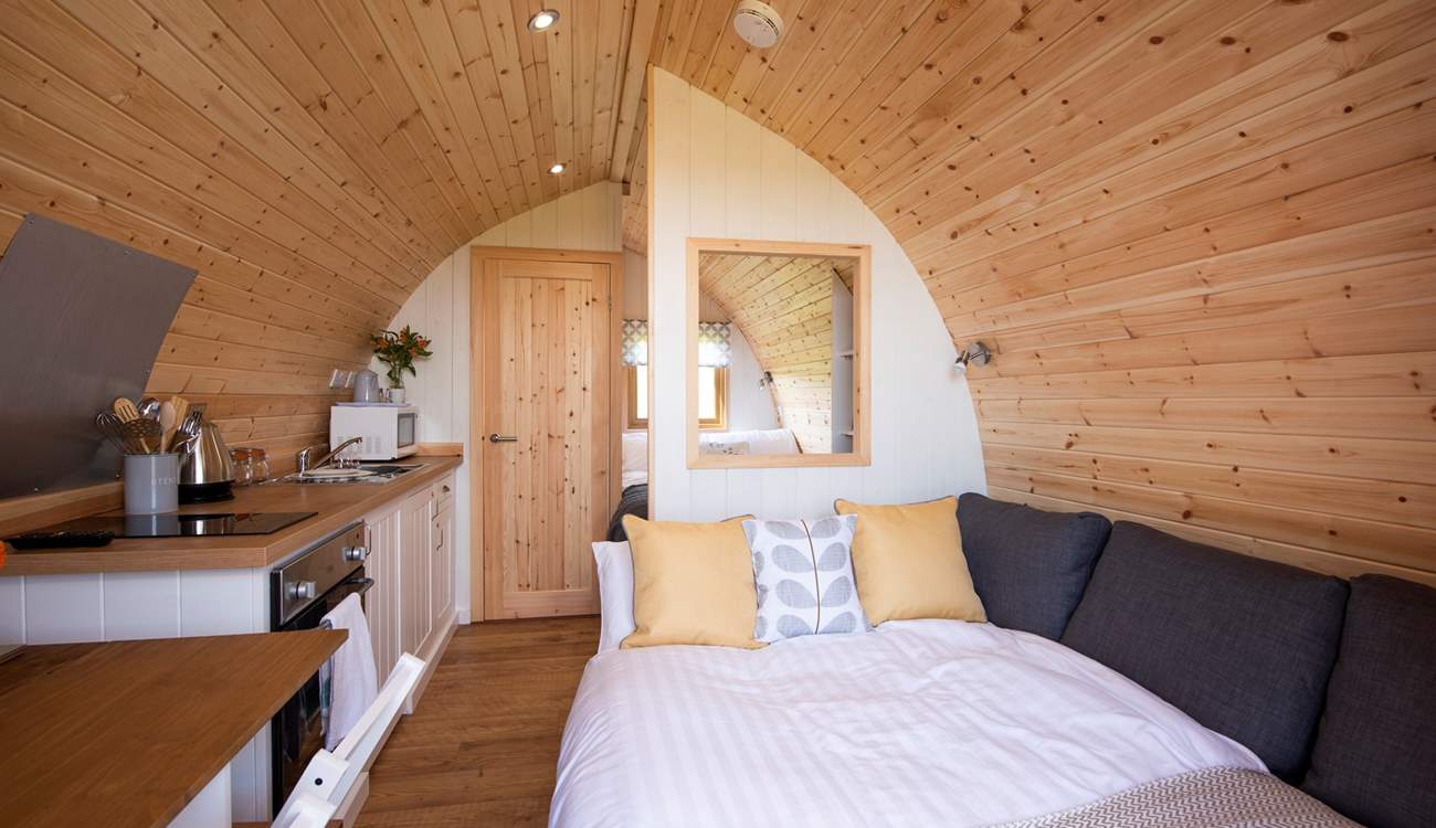 The sofa easily converts into a double bed too.