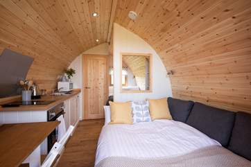 The sofa easily converts into a double bed too.