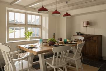 The dining-area in the lovely kitchen/dining-room.