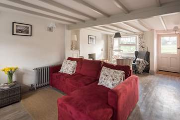 Looking towards the front of the cottage.