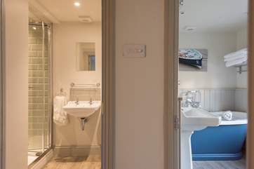 The bathroom and shower-room sit side-by-side.