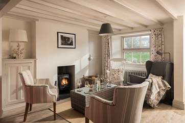 Enjoy a cosy get-together in front of the wood-burner.