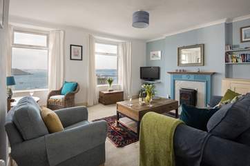 The first floor sitting-room embraces the wonderful views.