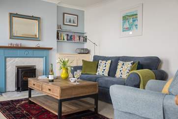 Comfortable sofas and books to read...if you can stop looking out of the windows!