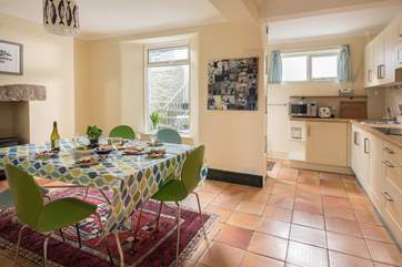 The ground floor kitchen/dining-room is a wonderfully convivial place to gather.